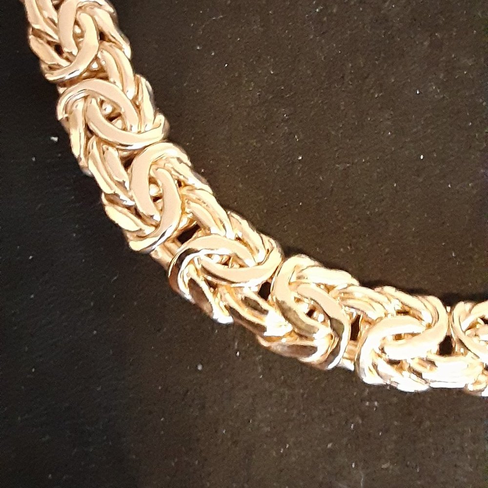 Technibond 16" Graduated Byzantine Link Necklace - image 2